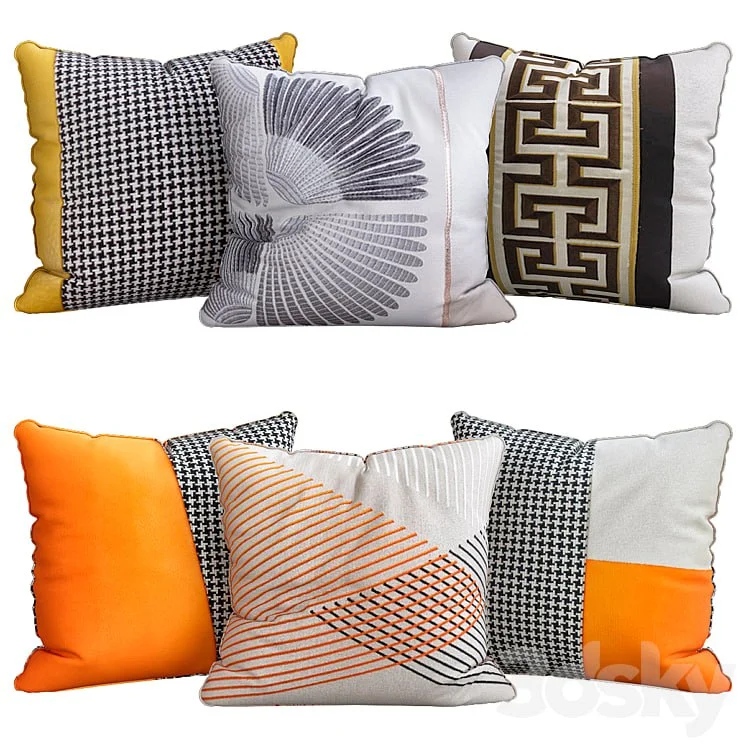 Pillows for sofa 6 pieces No. 47